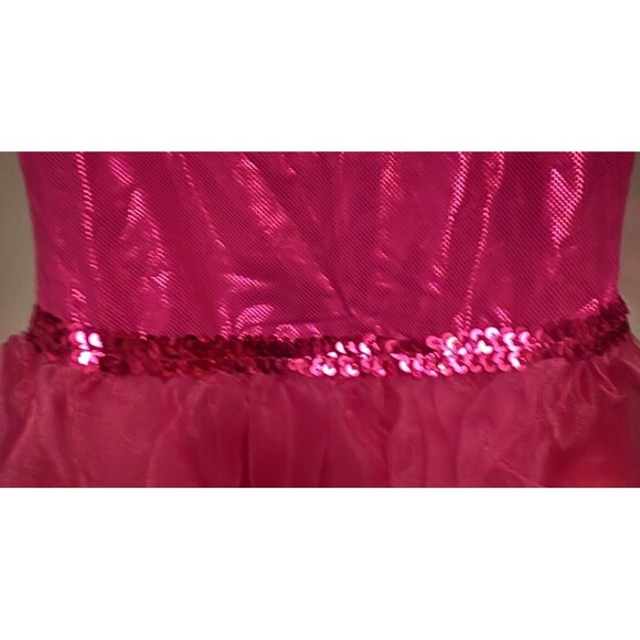 Hot Pink Flamingo Chasing Fireflies Halloween Costume Dress Bow Feathers - Picture 3 of 8
